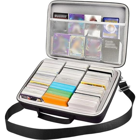 Card Storage Case for Trading Cards, 2000+ Card Deck Box, Card Holder (Grey) - Picture 7 of 7
